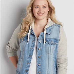 Maurice’s French terry denim jacket with hood